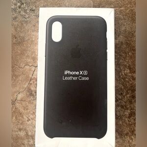 Apple iPhone Leather Case Black X / Xs